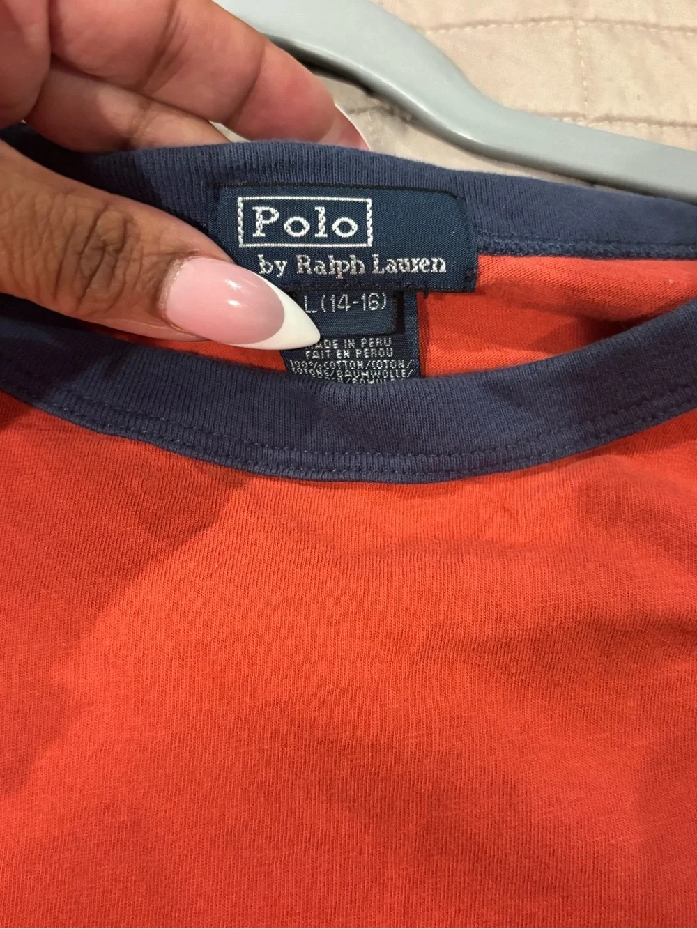 Polo by Ralph Lauren Red Short-Sleeve Ringer Tee with Navy Pony